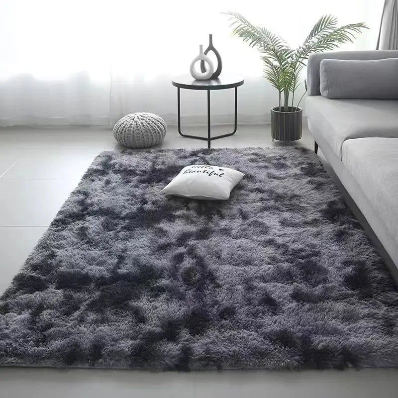 Soft Plush Tie-Dye Area Rug Non-Slip Memory Foam 5x7